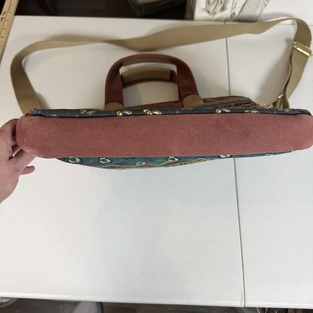 Kinmac Laptop Shoulder Messenger Bag Multicolored Boho Floral